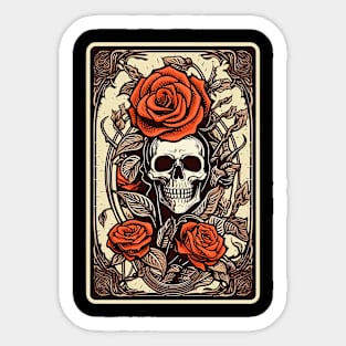 Rose Tarot Card Reader Astrology Occult Sticker